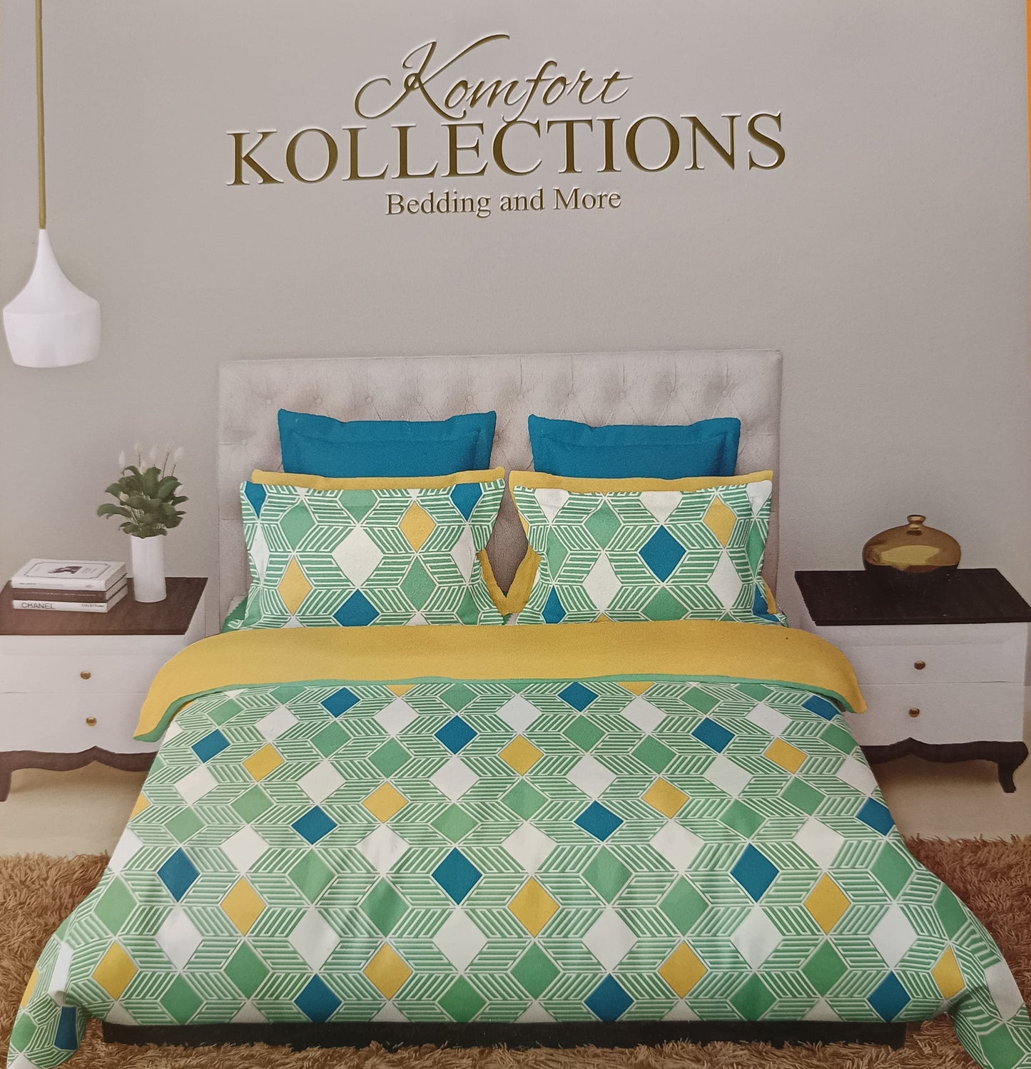 Kurl-On Dreamy Komfort Kollections King Size Bed Sheet Set 274cm x 274cm With 2 Pillow Covers 46cm x 69cm