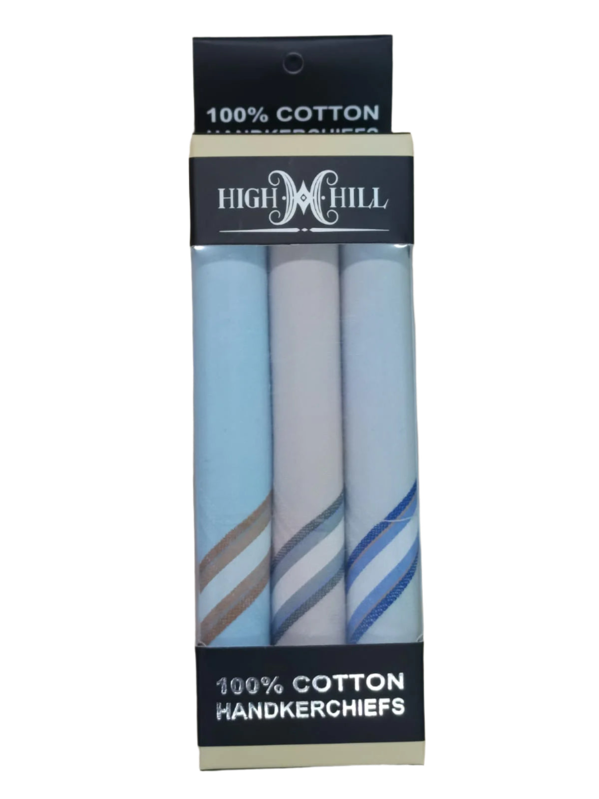 High Hill Men's 100% Pure Cotton Handkerchief Multicolor