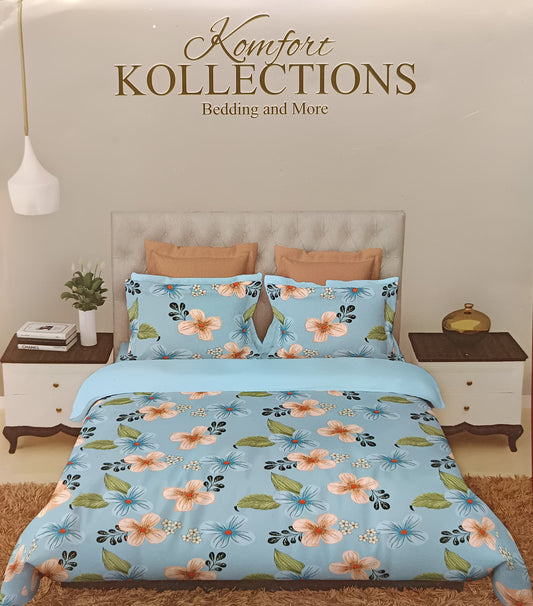 Kurl-On Solace Komfort Kollections King Size Bed Sheet Set 264cm x 274cm With 2 Pillow Covers 46cm x 69cm