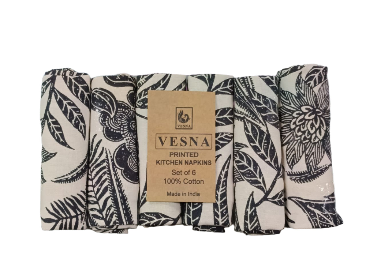 Vesna Cotton Kitchen Printed Napkin (Set of 6)