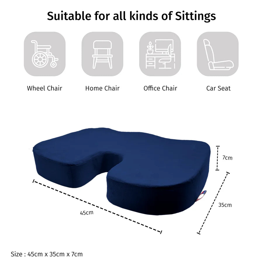 Chair Cushion - For Tailbone, Sciatica, Lower Back Pain Relief